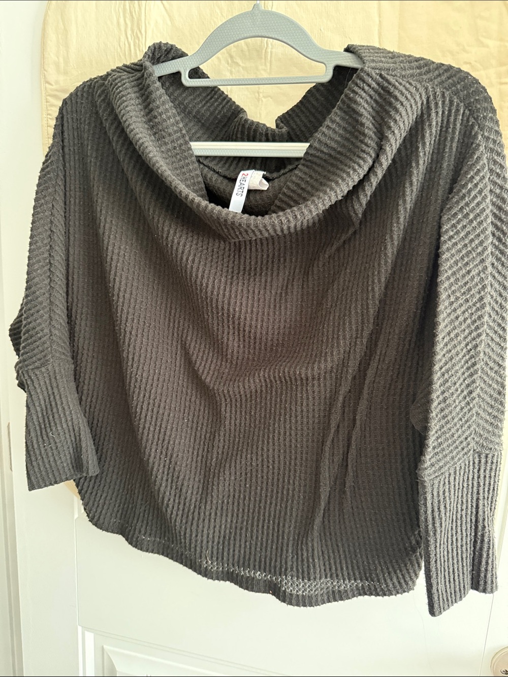 Cozy Ribbed Cowl Neck Top